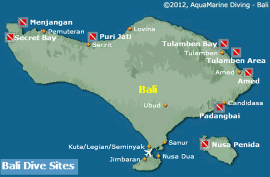 Bali Dive Sites Map