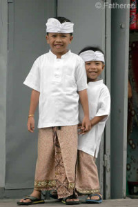 Balinese Children in Traditional Clothing