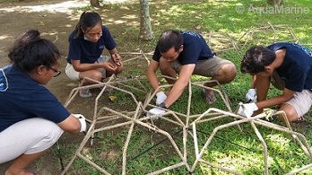 Coral Transplantation with NDRF Coral Garden Nursery